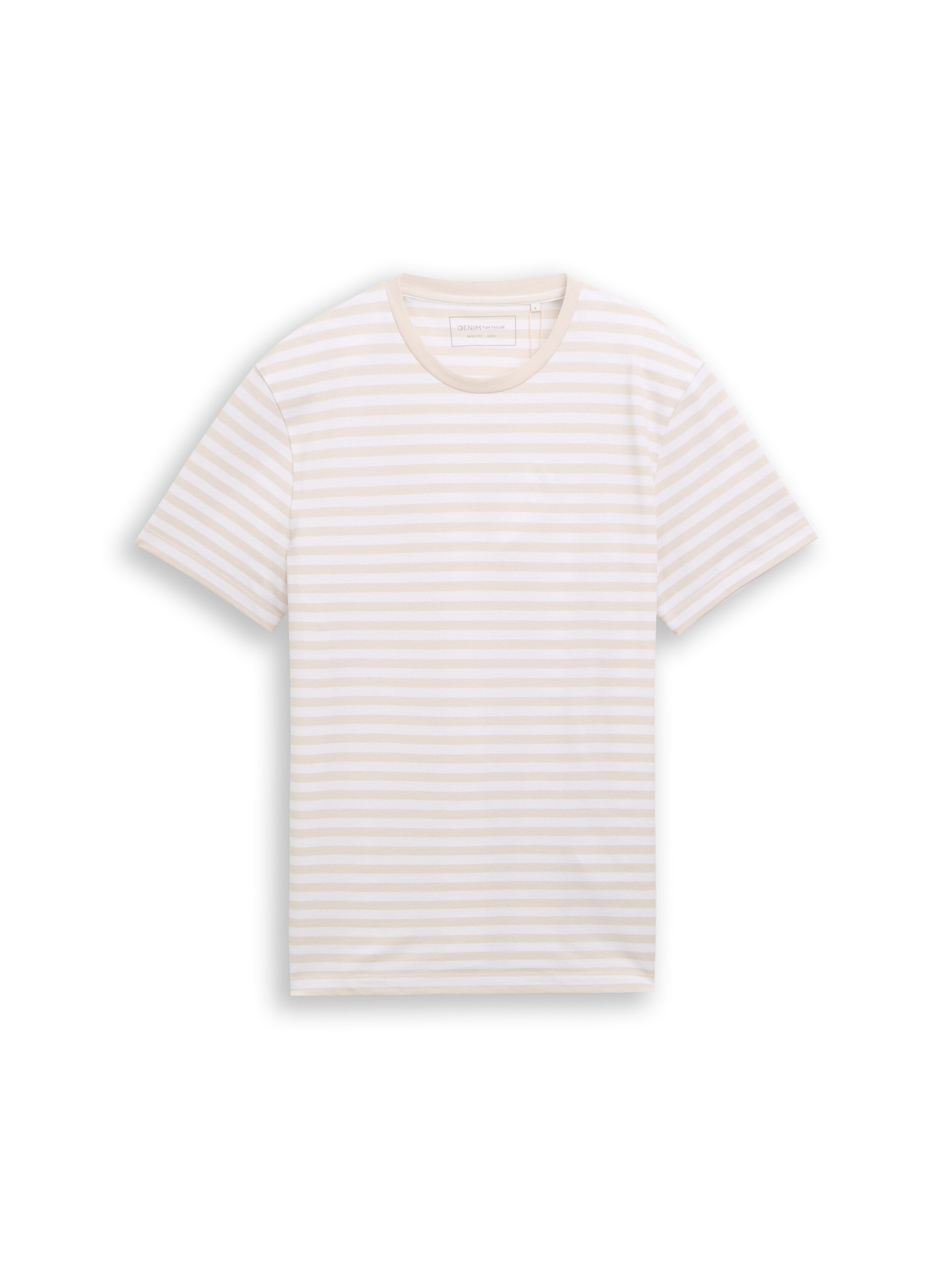 Tom Tailor Clouds Grey White Striped T-Shirt