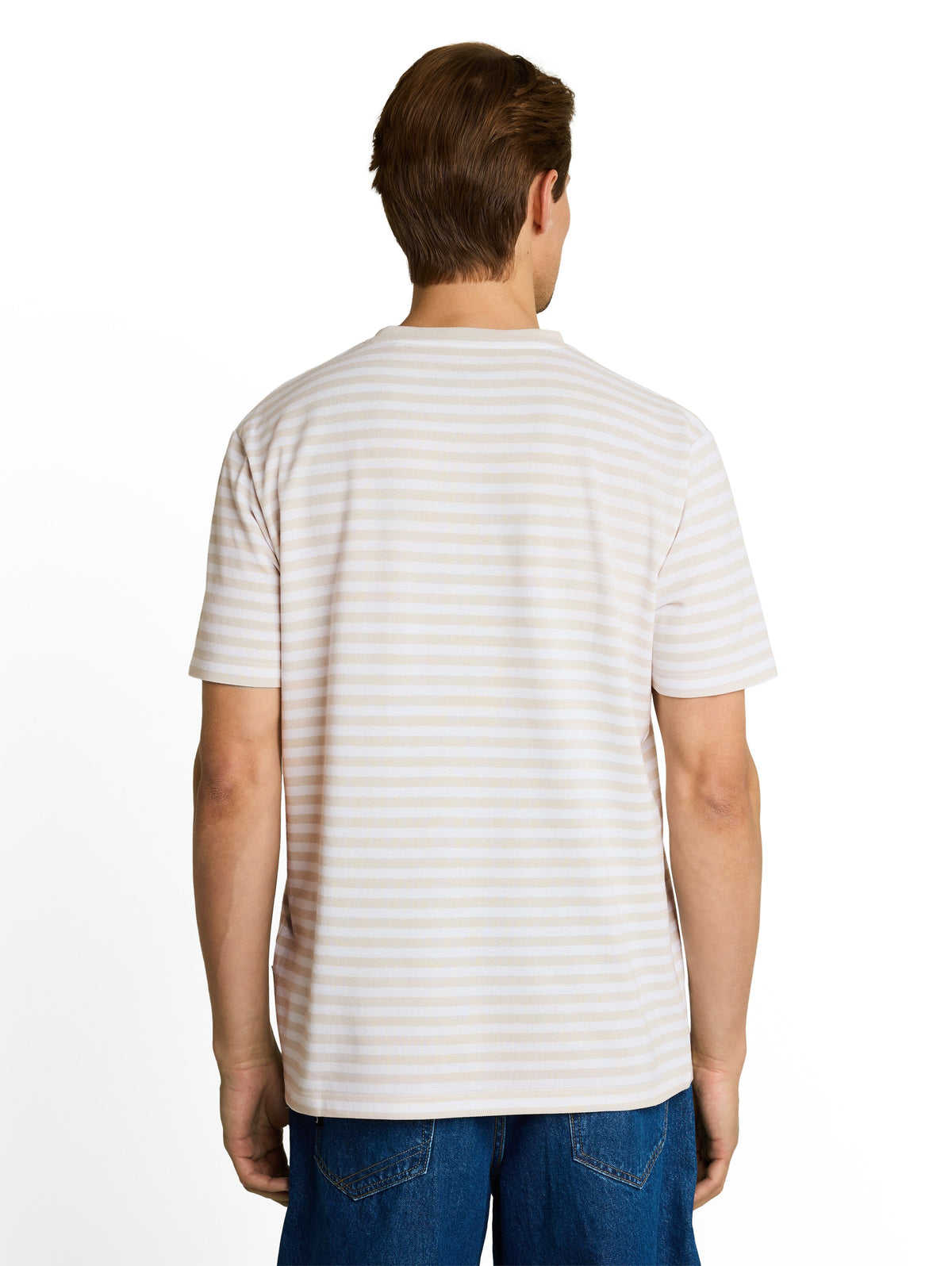 Tom Tailor Clouds Grey White Striped T-Shirt