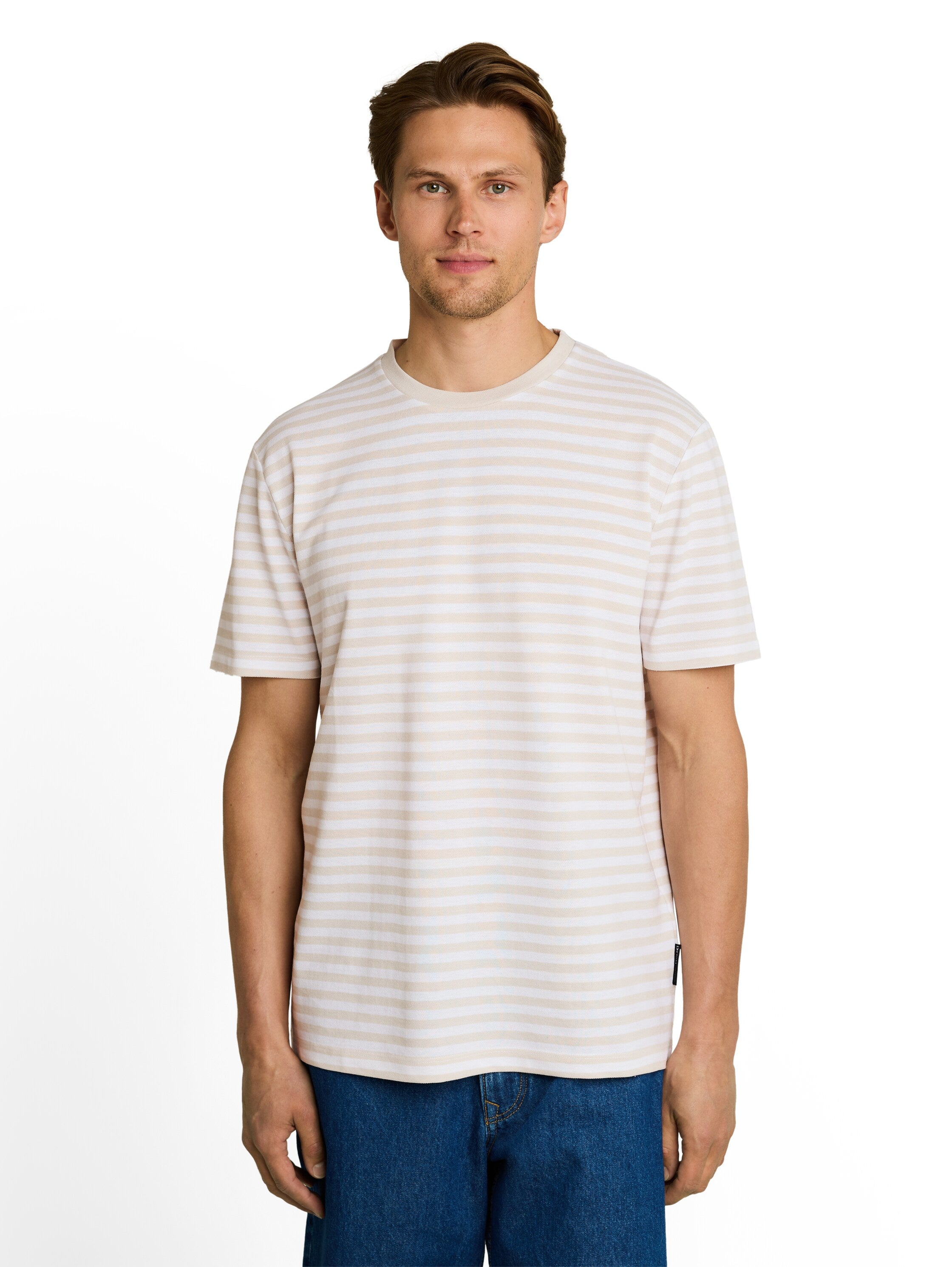 Tom Tailor Clouds Grey White Striped T-Shirt