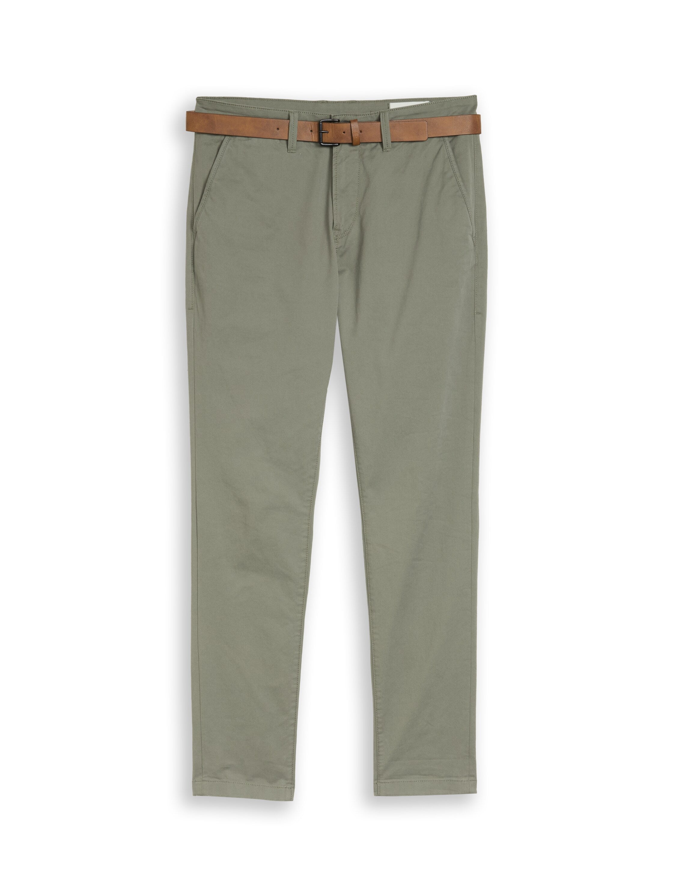 Tom Tailor Slim Fit Olive Chino With Belt