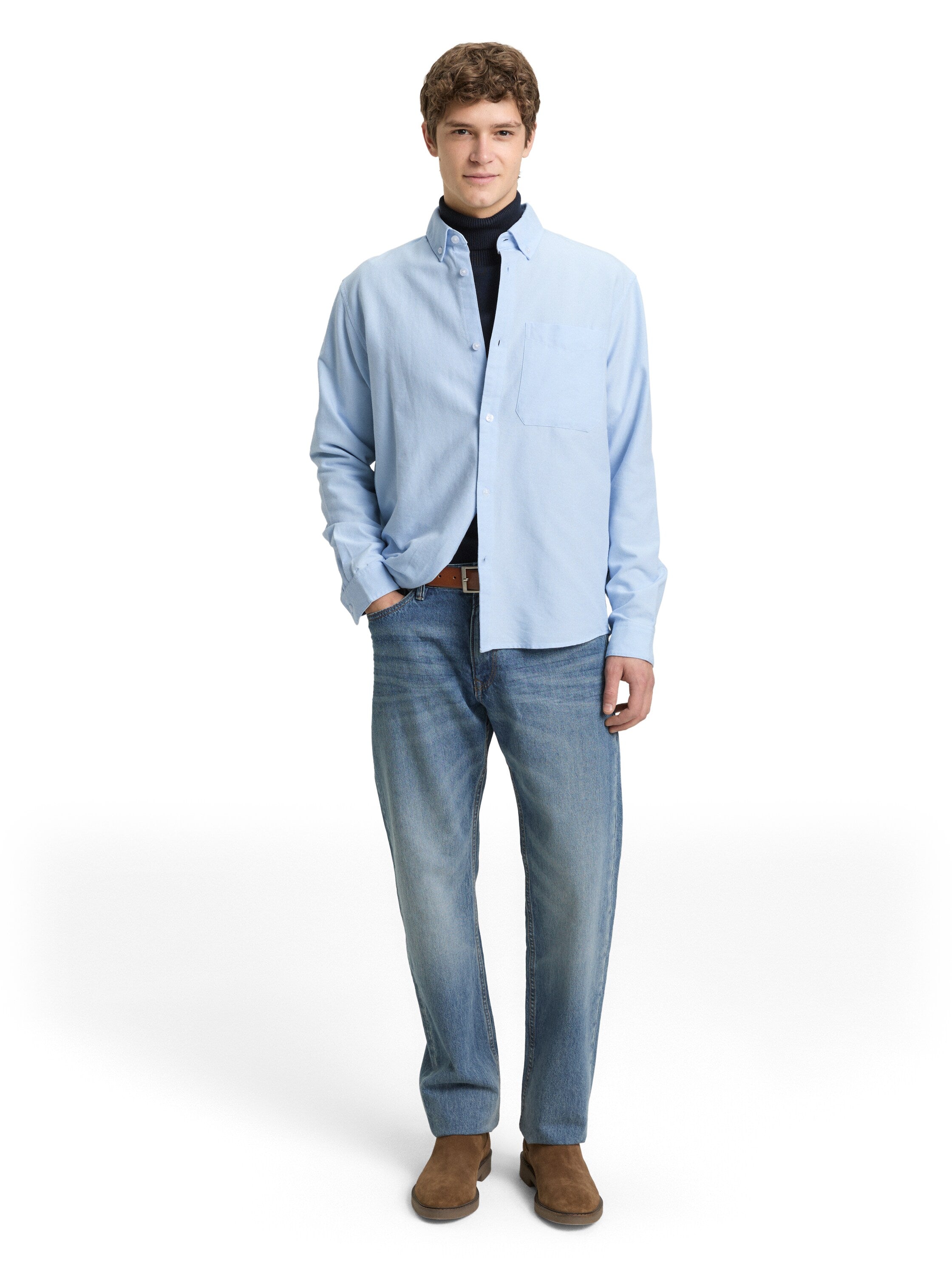 Tom Tailor Relaxed Fit Blue Shirt with Striped Design
