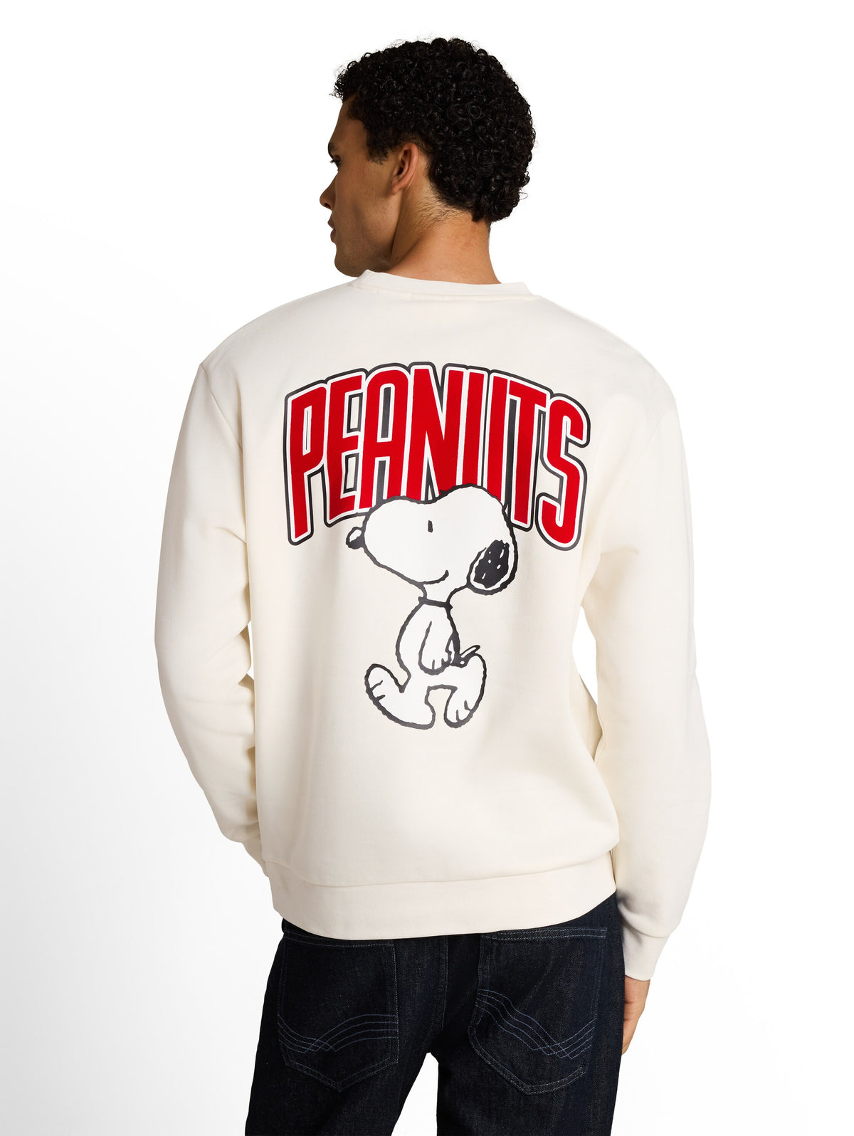 Tom Tailor White Relaxed-fit Sweatshirt With Snoopy Back Print