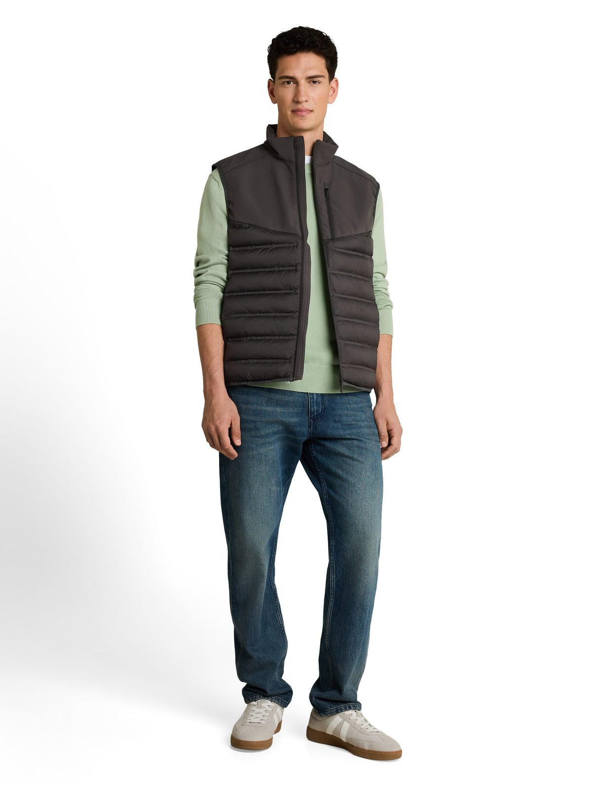 Tom Tailor Coal Mine Grey Relaxed-Fit Vest