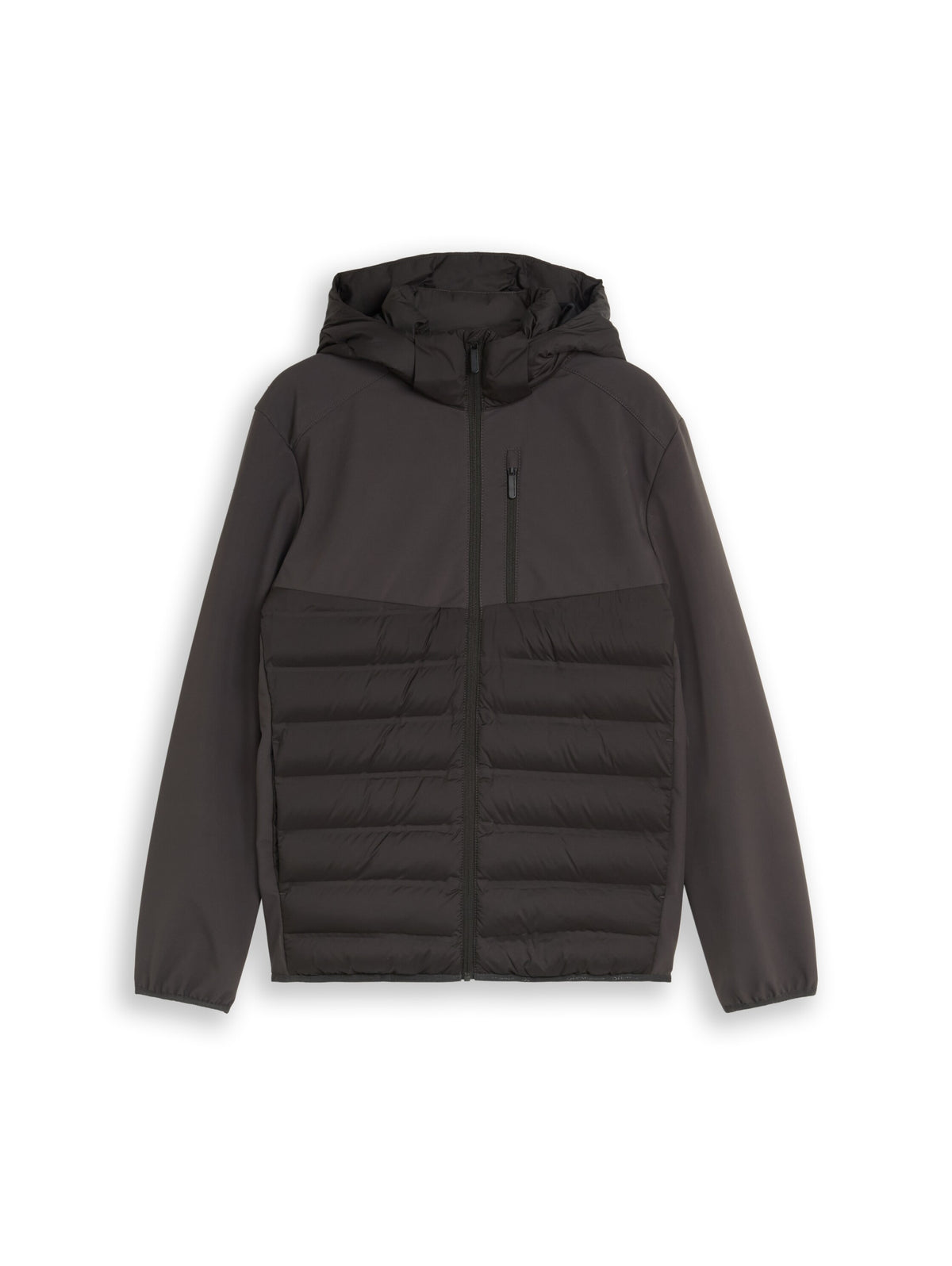 Tom Tailor Coal Mine Grey Jacket with Stand-Up Collar & Hood