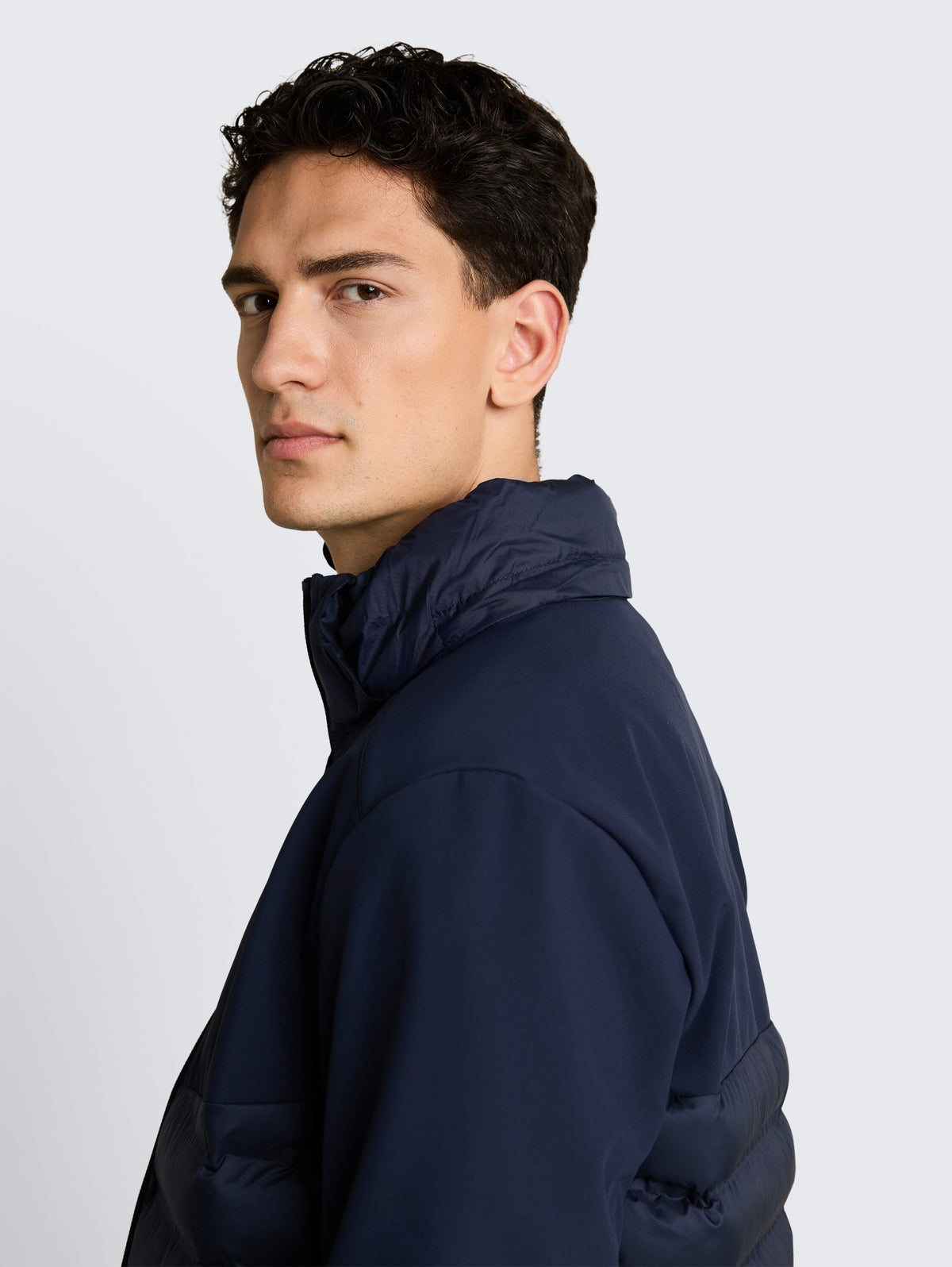 Tom Tailor Navy Jacket with Stand-Up Collar & Hood