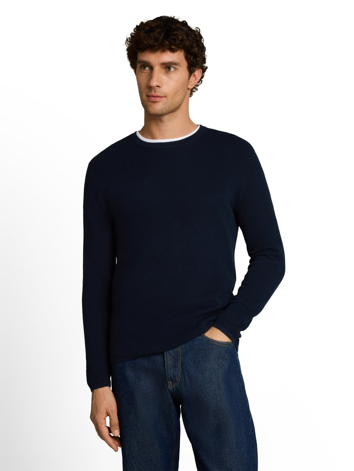 Tom tailor Navy Cotton knitted Jumper Pullover