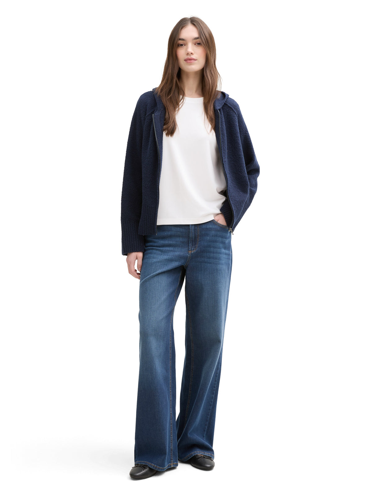 Tom Tailor White Basic Loose Fit Dusty T-Shirt