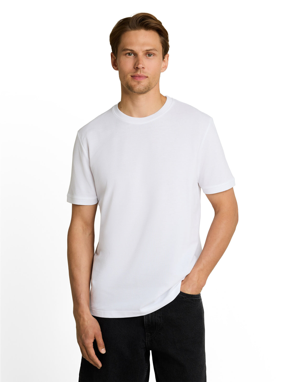 Tom Tailor White Basic Plain T-Shirt