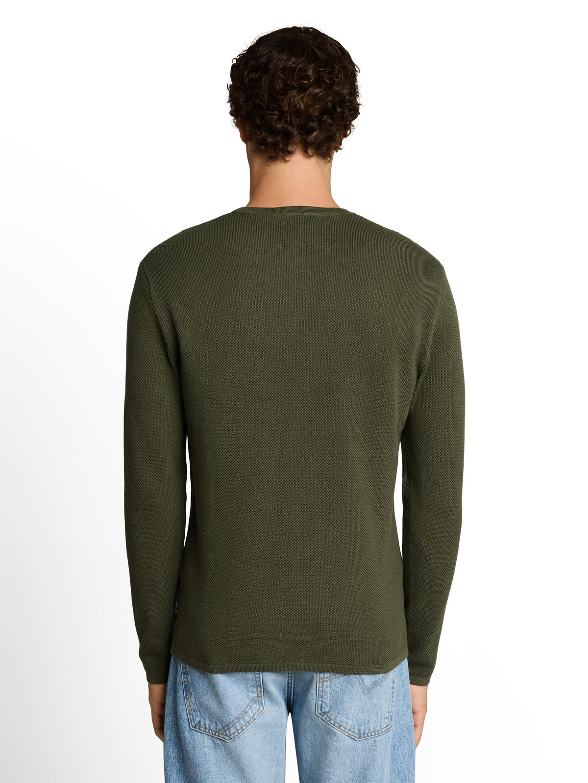 Tom tailor Olive Green Cotton knitted Jumper Pullover