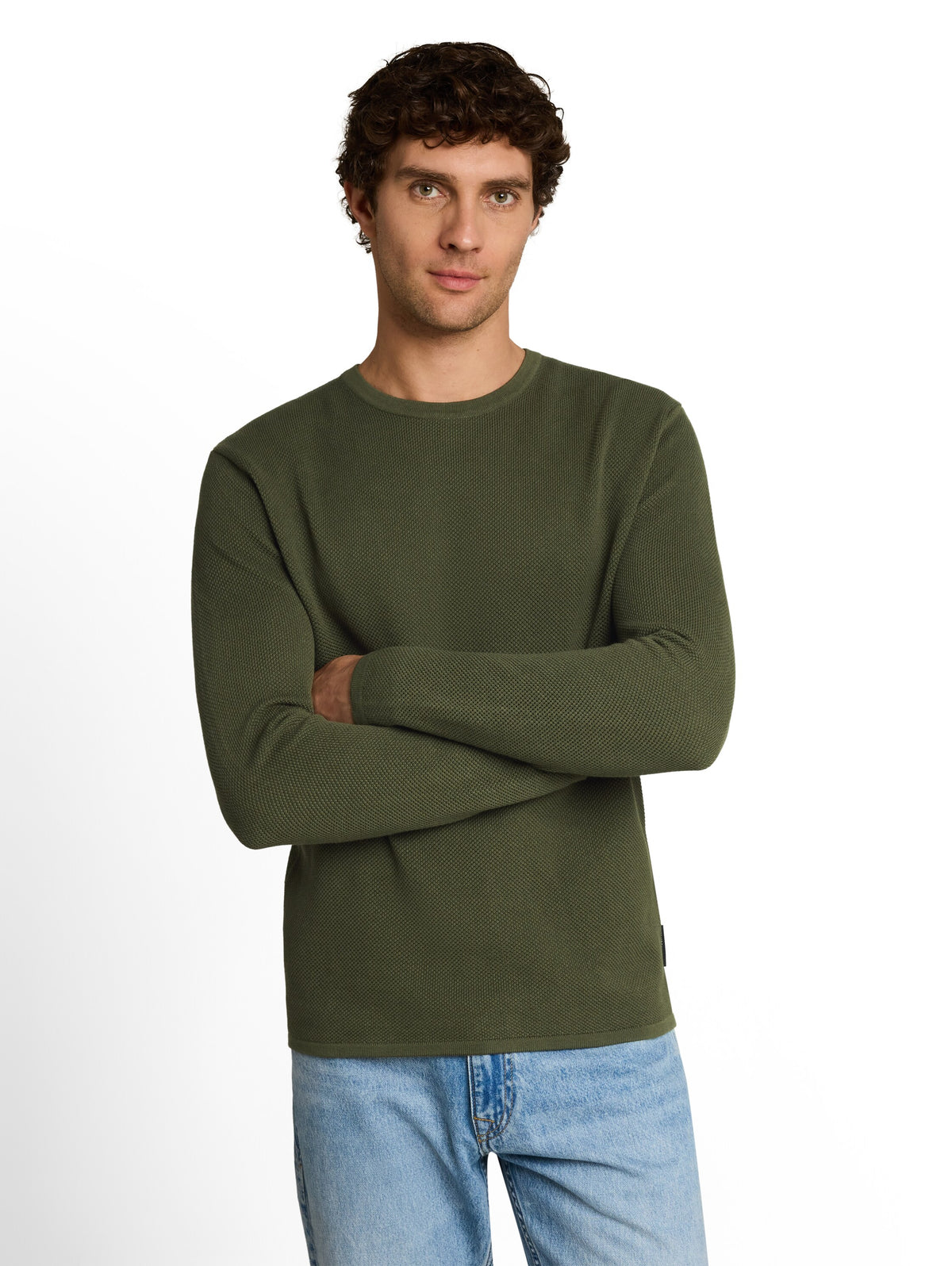 Tom tailor Olive Green Cotton knitted Jumper Pullover