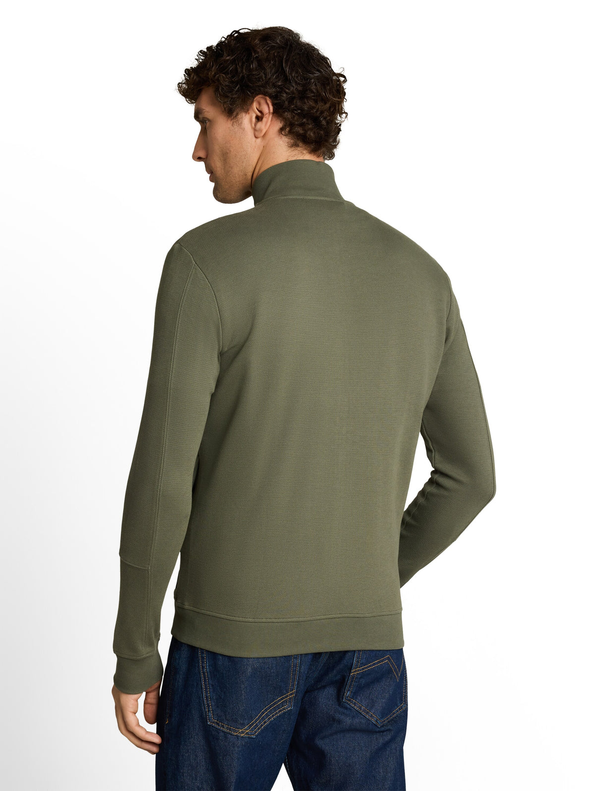 Tom Tailor Oliver Green Cotton Sweatshirt Jacket