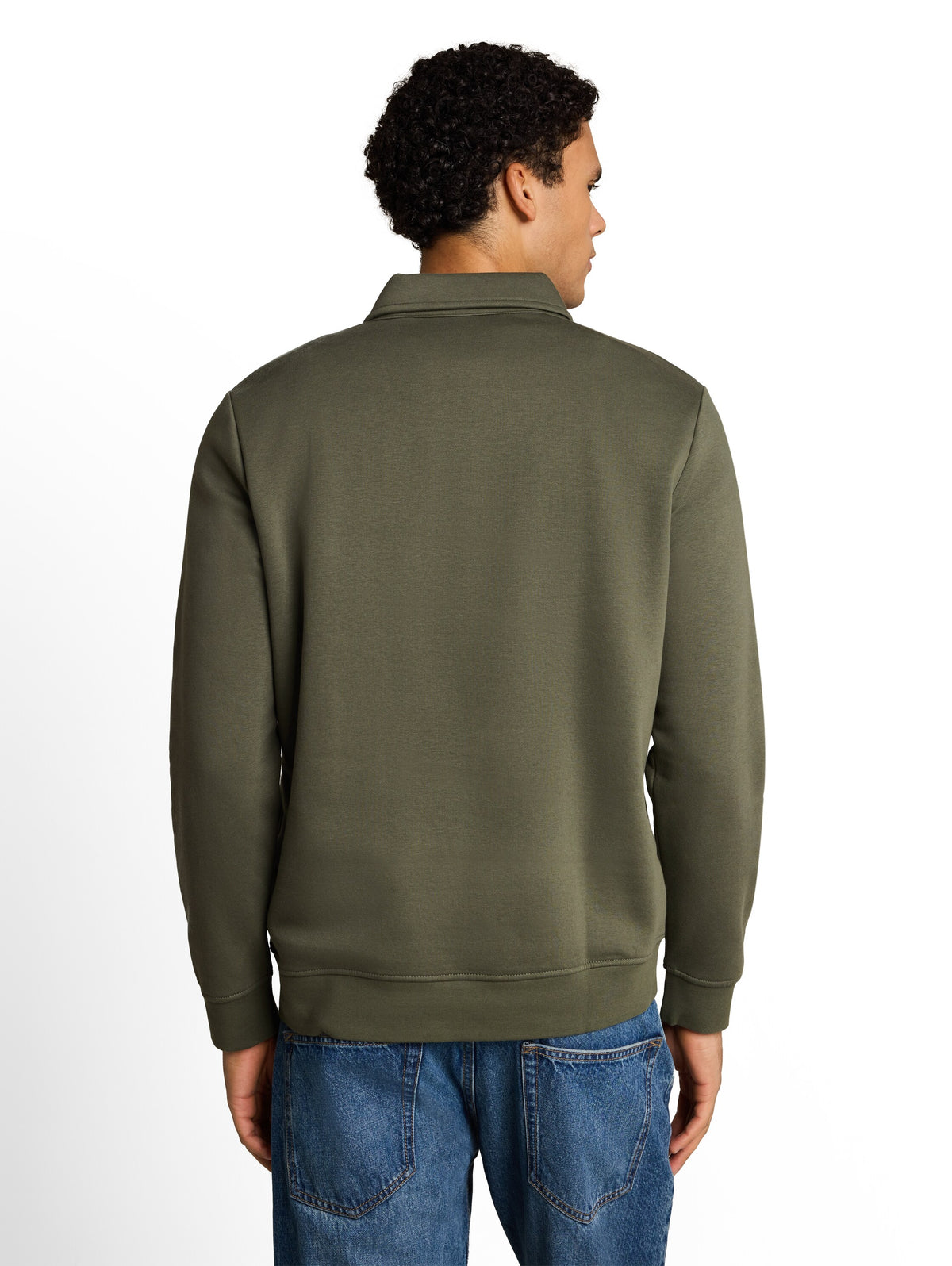 Tom Tailor Love Green Sweatshirt with a Polo Collar