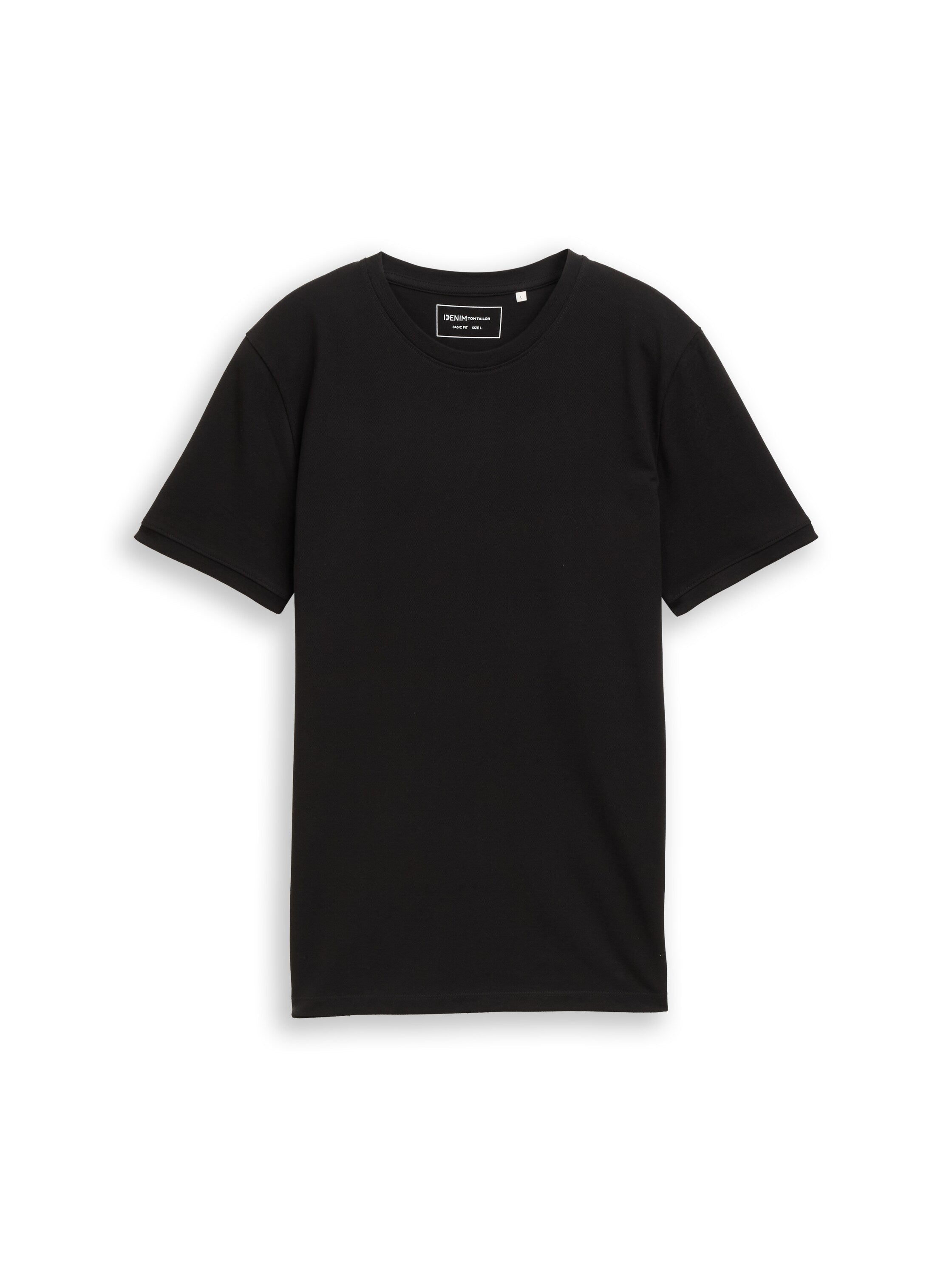 Tom Tailor Black Basic Plain T-Shirt