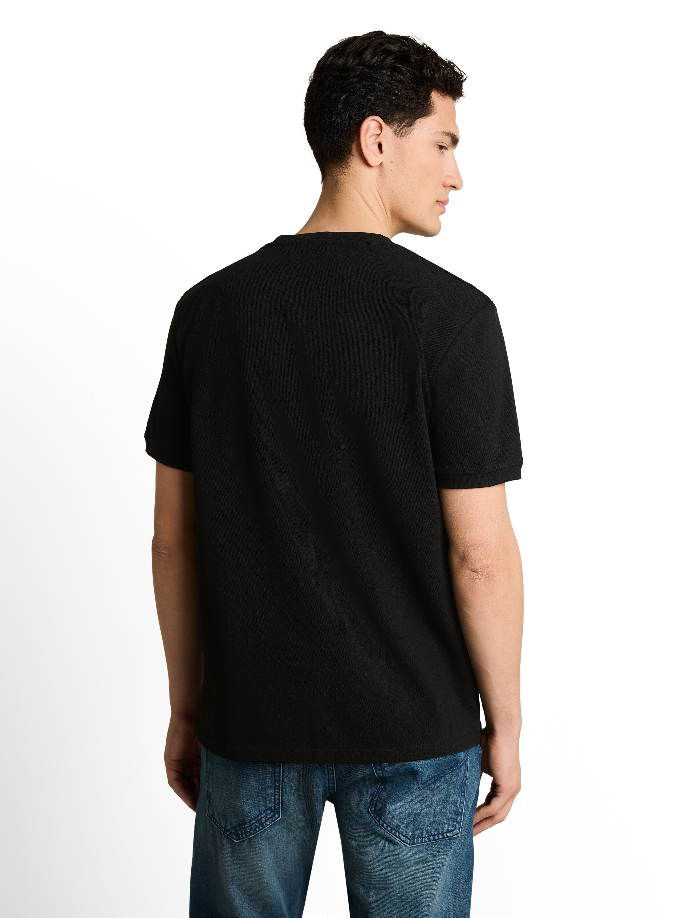 Tom Tailor Black Basic Plain T-Shirt