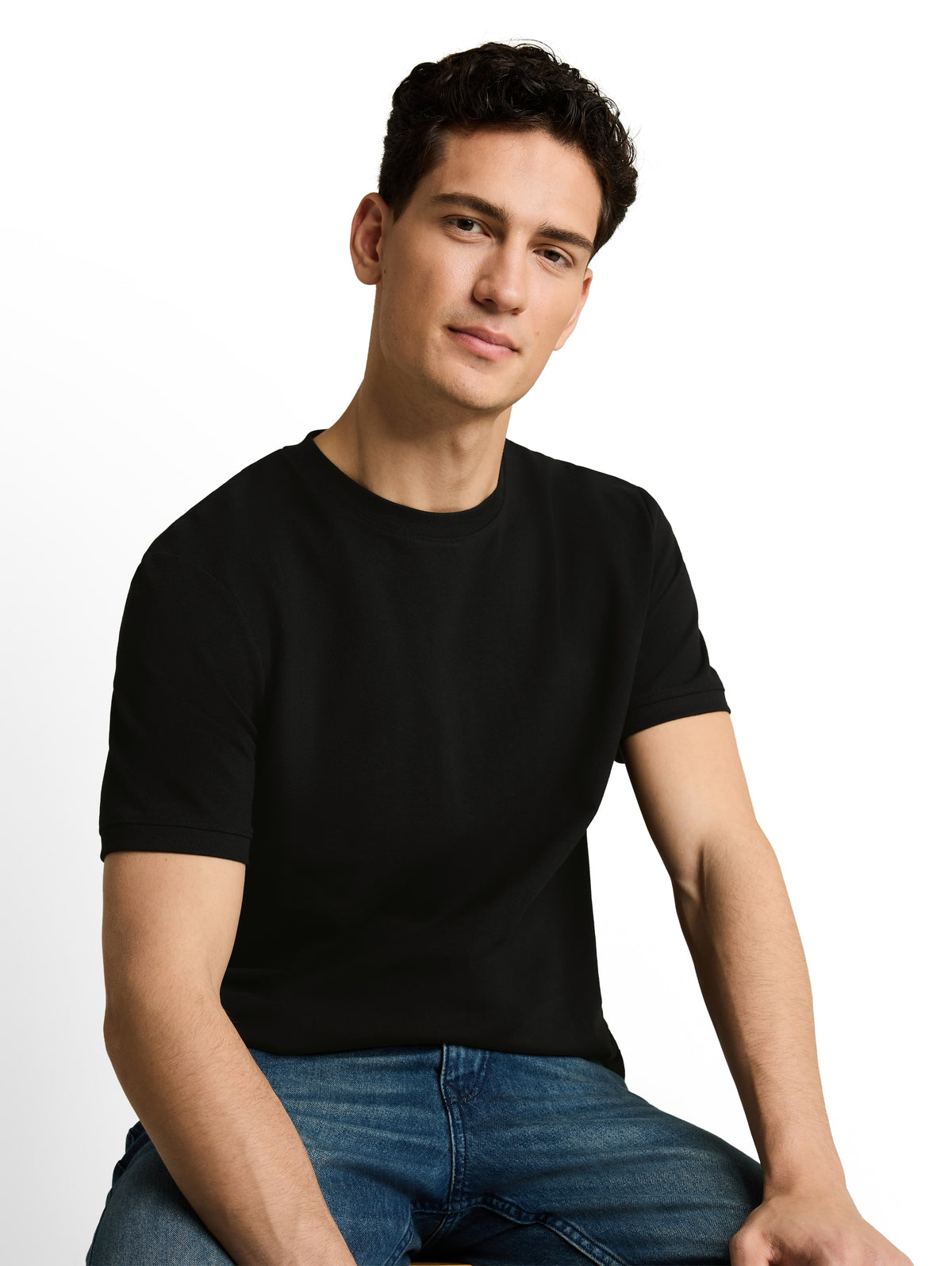 Tom Tailor Black Basic Plain T-Shirt