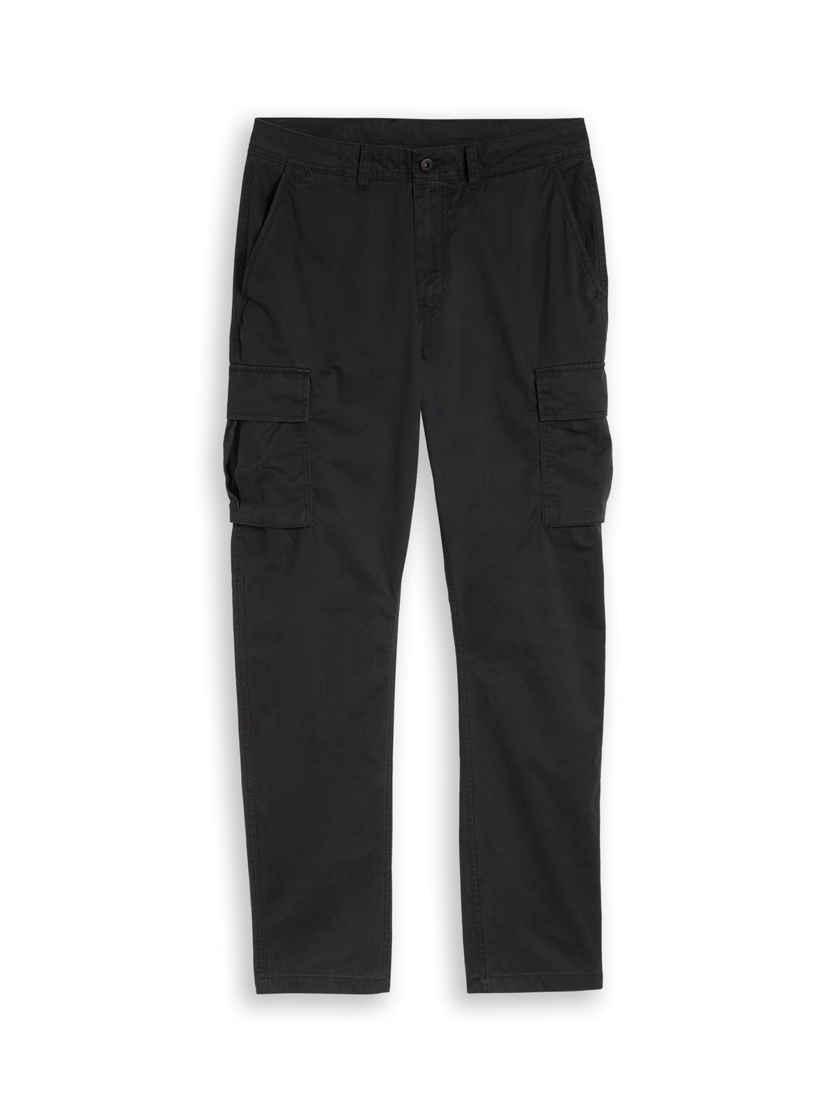 Tom Tailor Black Regular Cargo Pants with Side Pockets