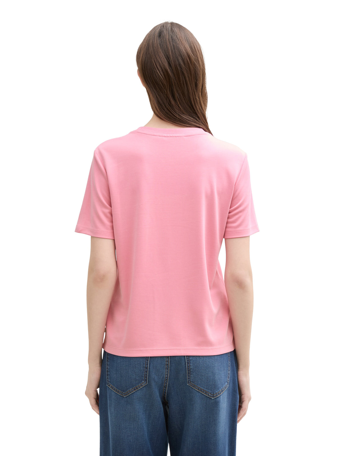 Tom Tailor Pink Basic Loose Fit Dusty T-Shirt