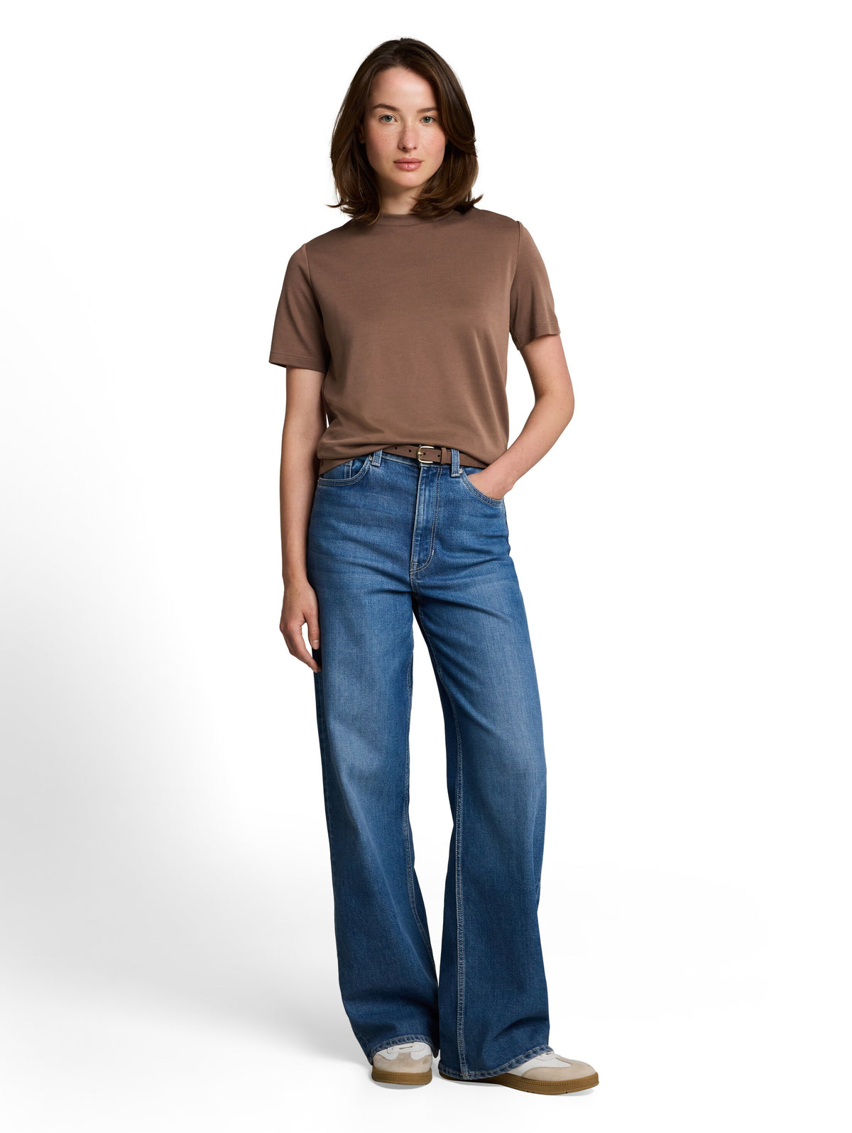 Tom Tailor Brown Basic Loose Fit Dusty T-Shirt