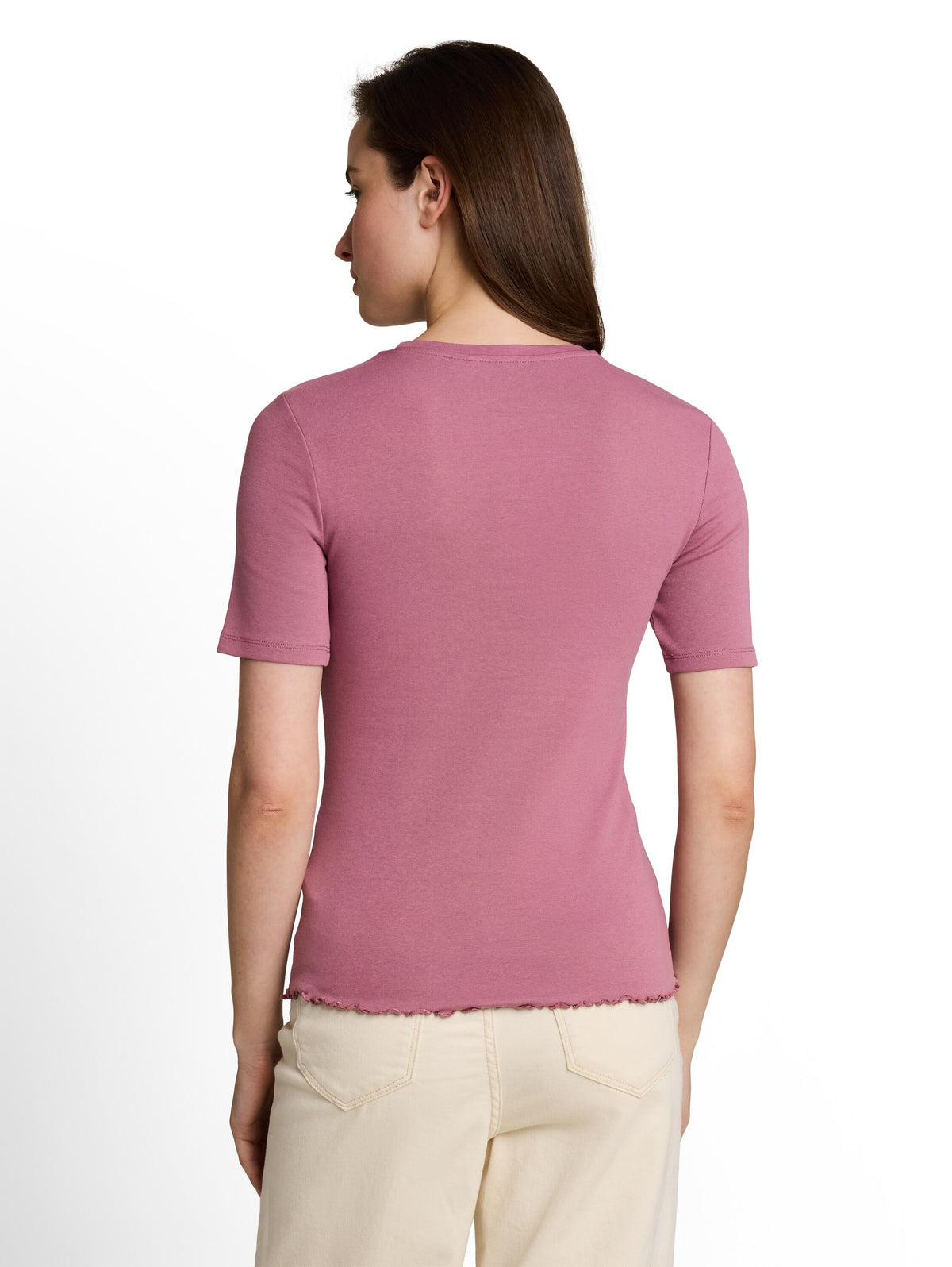 Tom Tailor Pink Slim fit T-Shirt With Embroidery