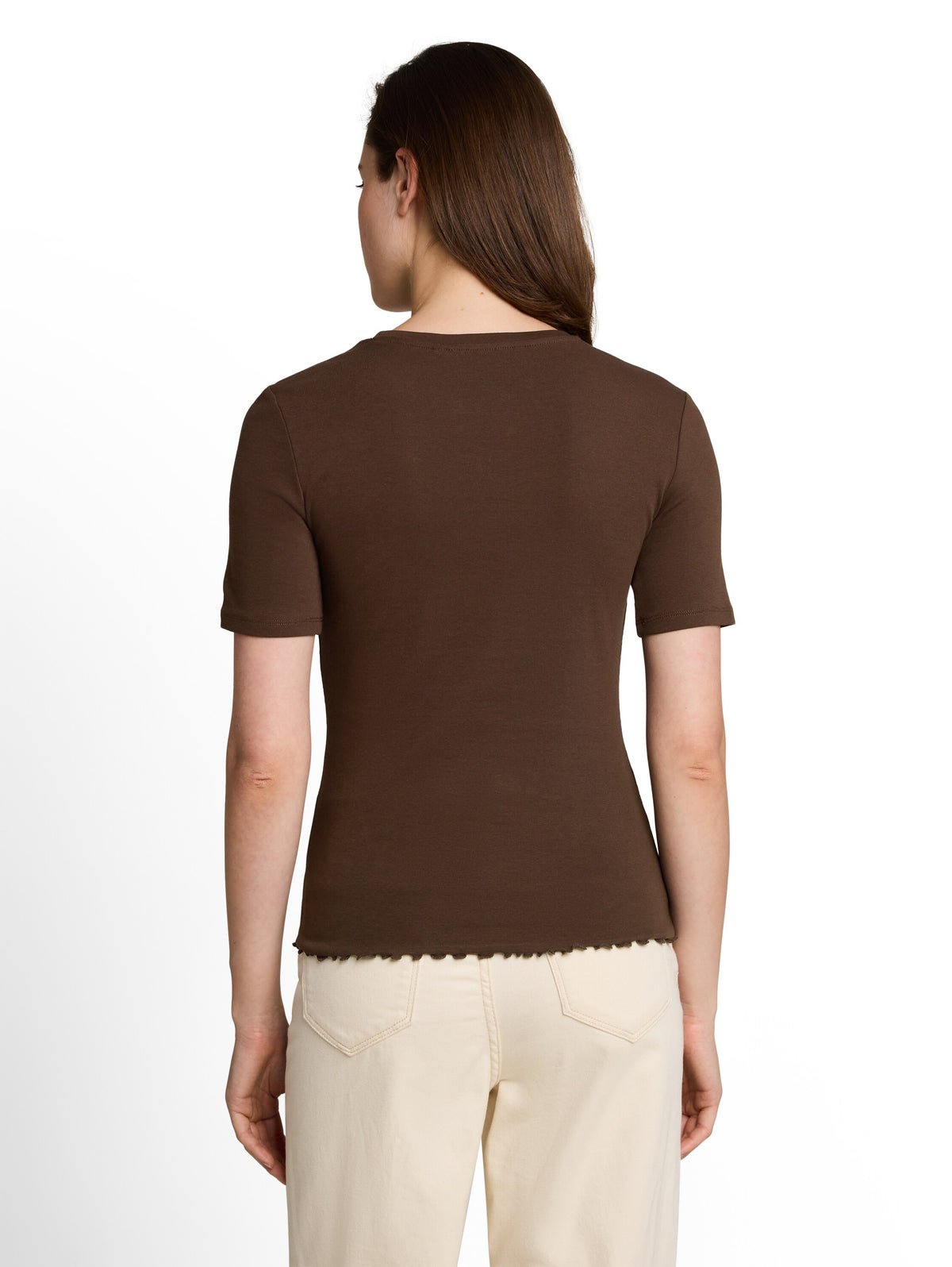 Tom Tailor Brown Slim fit T-Shirt With Embroidery