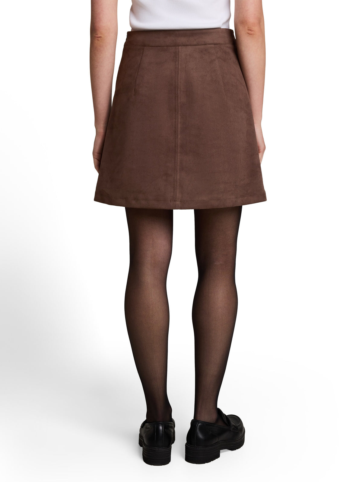 Tom Tailor Brown Suede-Effect Mini Skirt