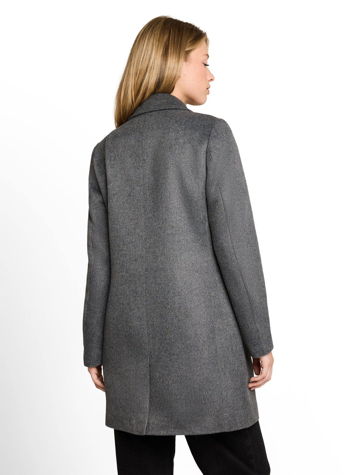 Tom Tailor Grey Slim-fit Coat with Side Pockets
