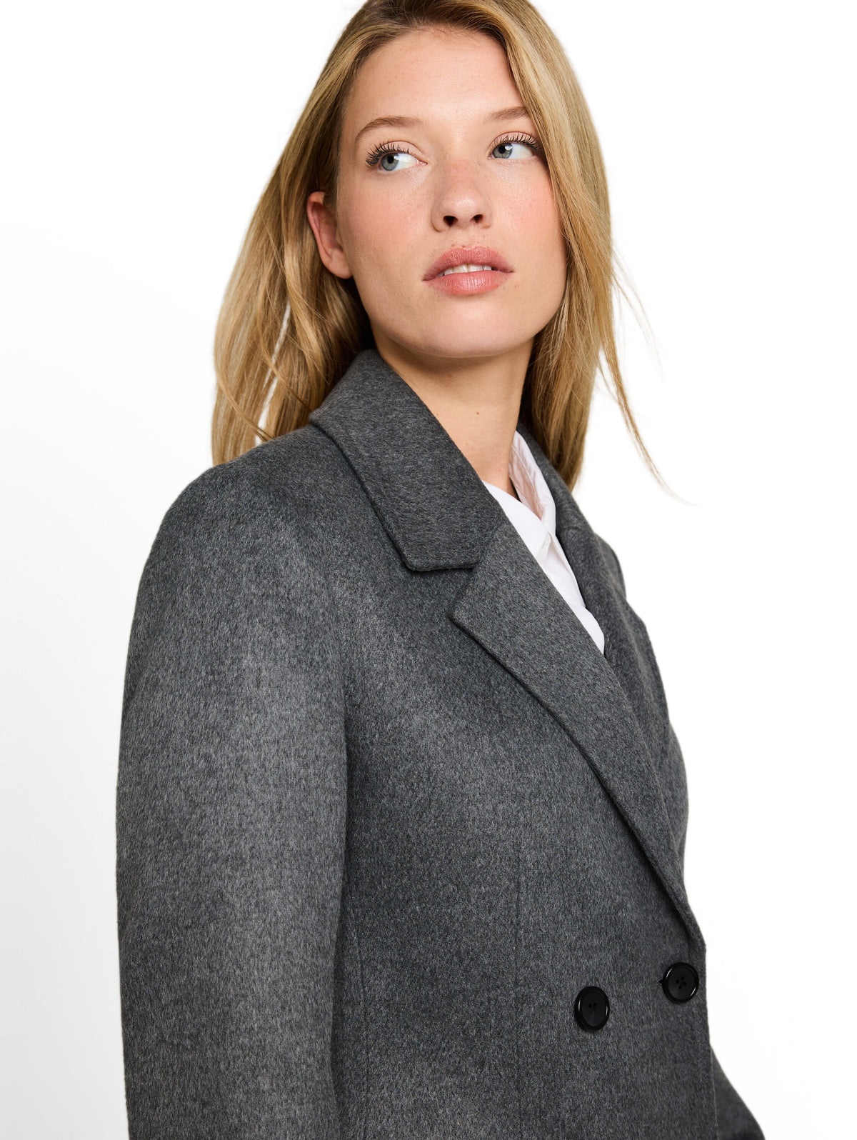 Tom Tailor Grey Slim-fit Coat with Side Pockets
