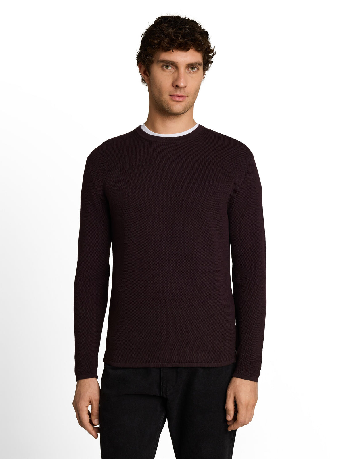 Tom tailor Dark Plum Cotton knitted Jumper Pullover