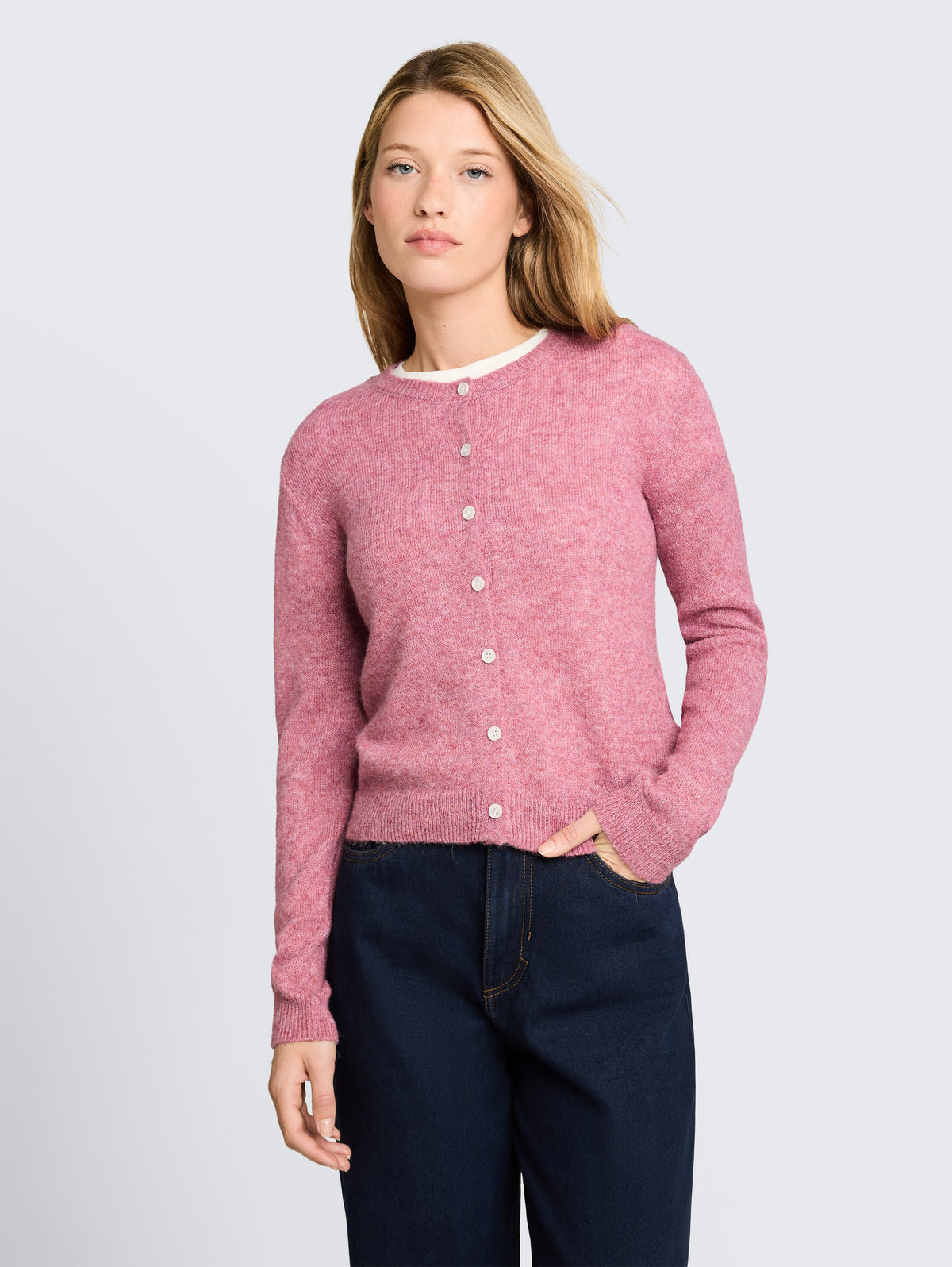 Tom Tailor Pink Cardigan With Alpaca Blend