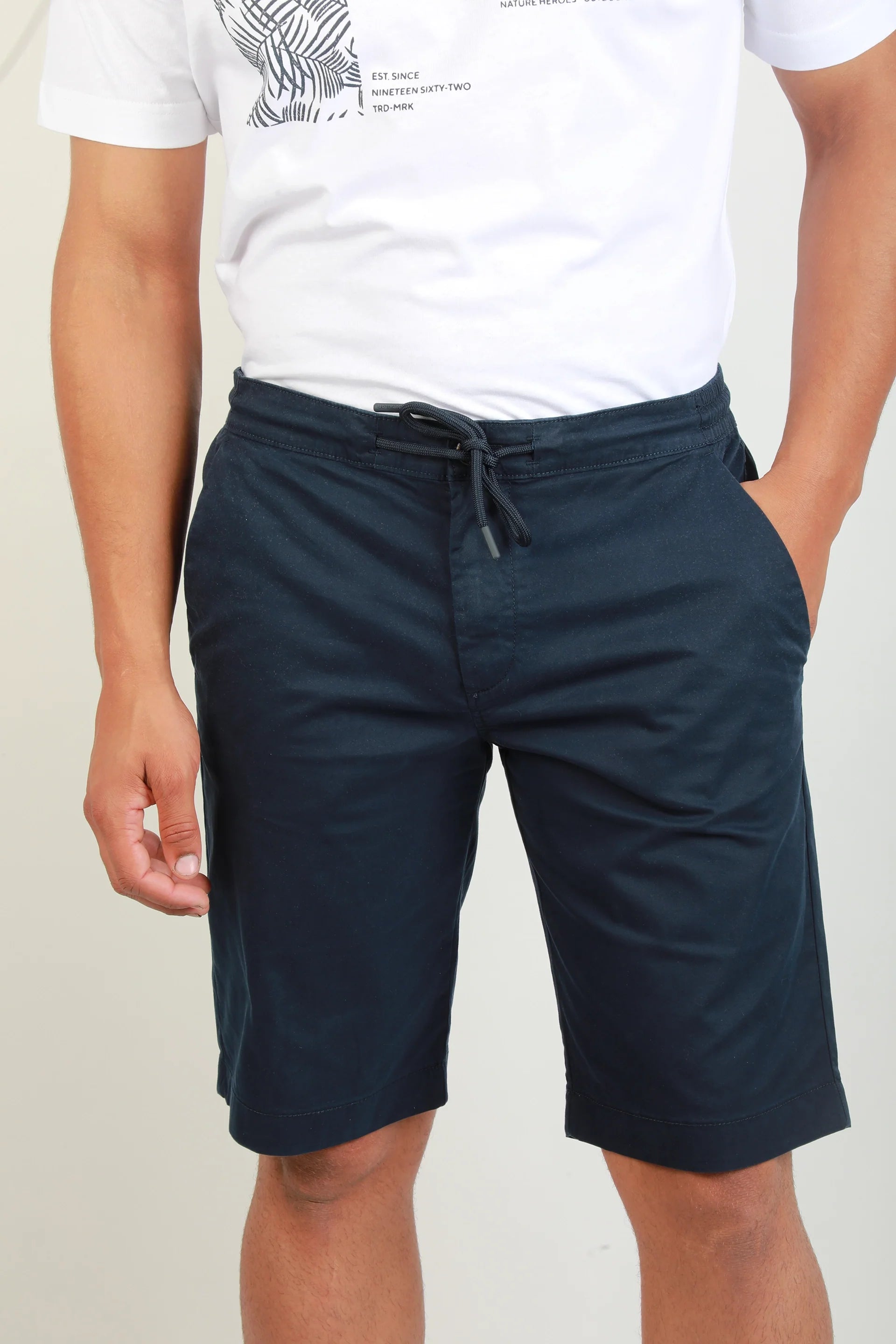 Tom Tailor Navy Short With Tie Waist