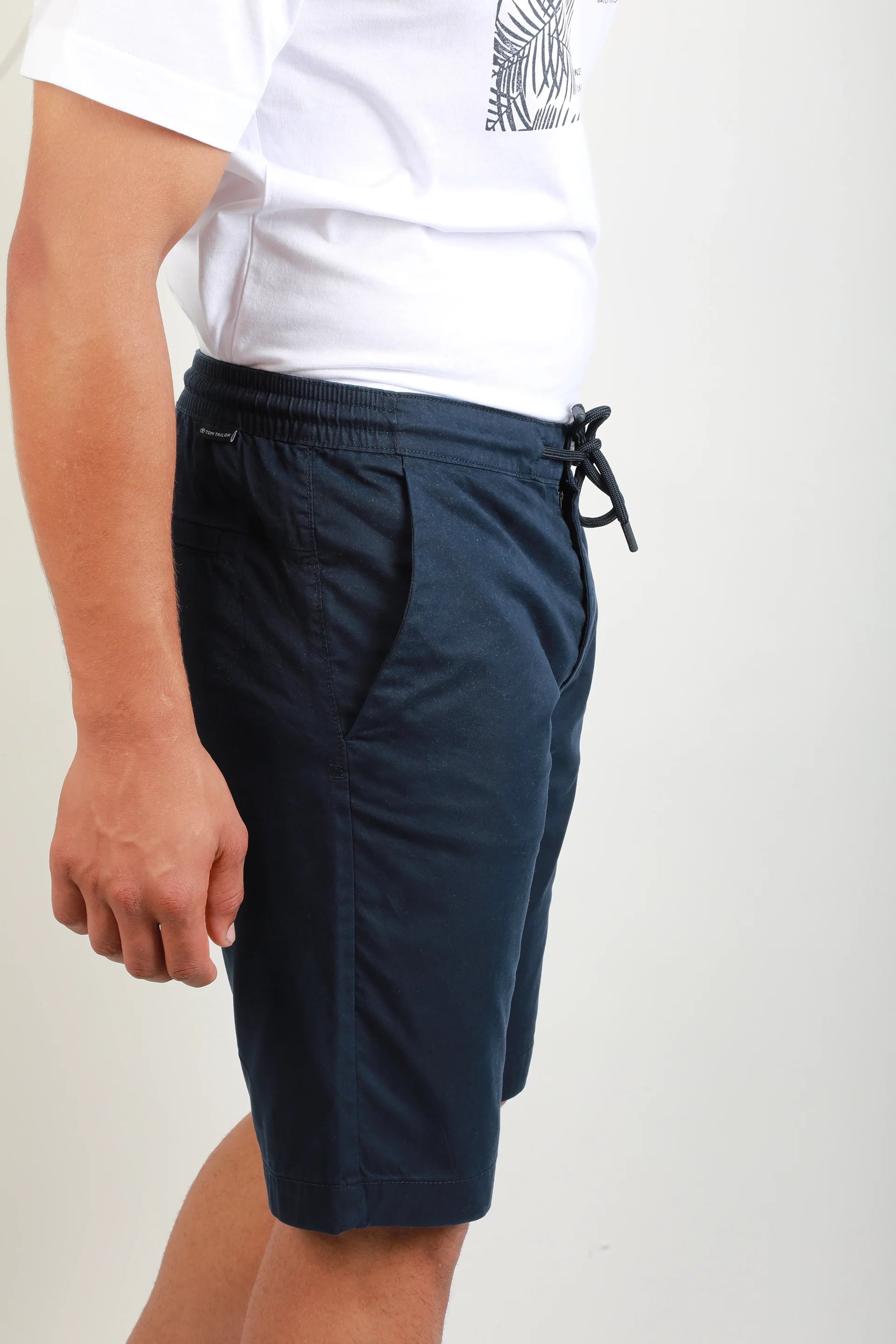 Tom Tailor Navy Short With Tie Waist