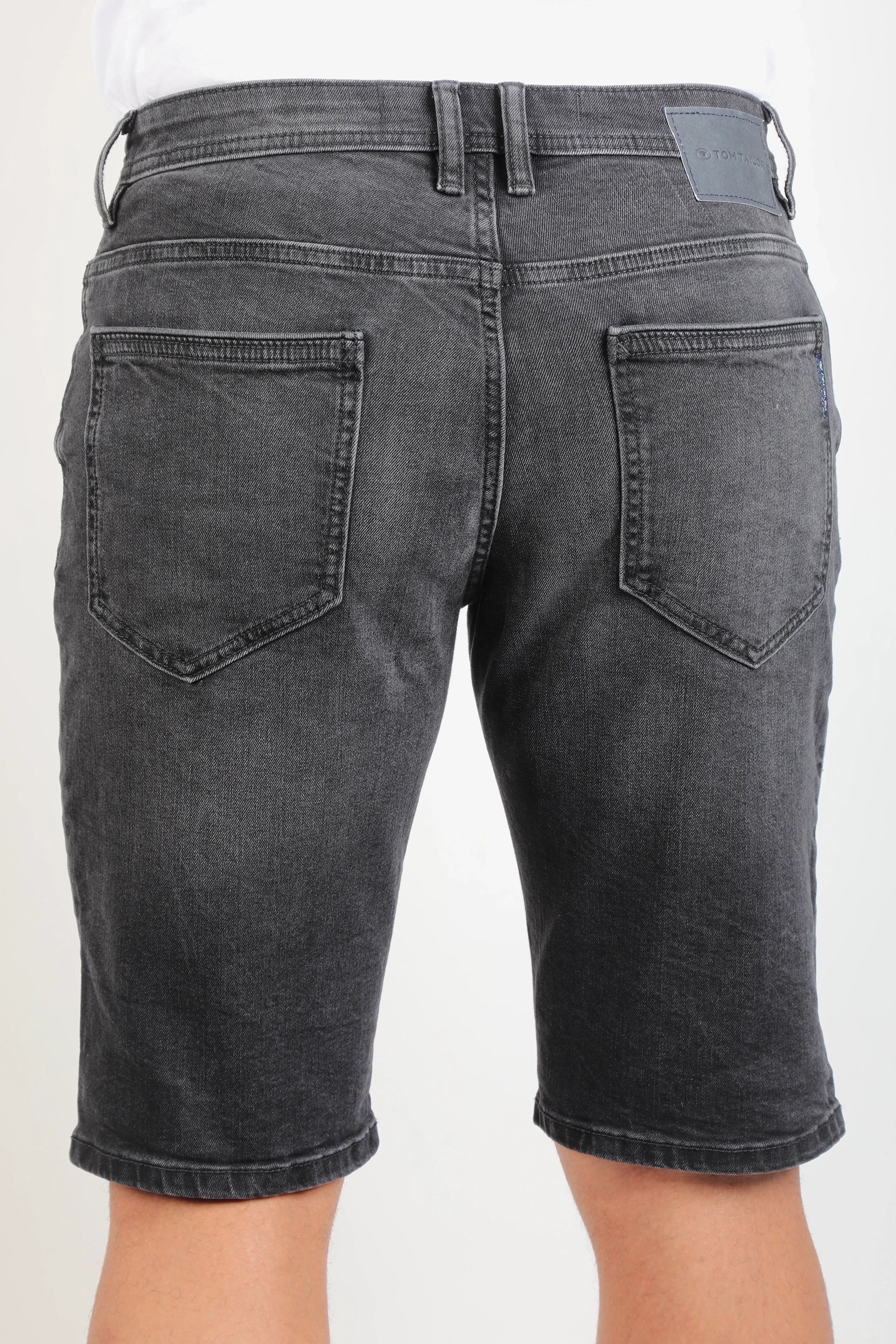 Tom Tailor Grey Washed Denim Short