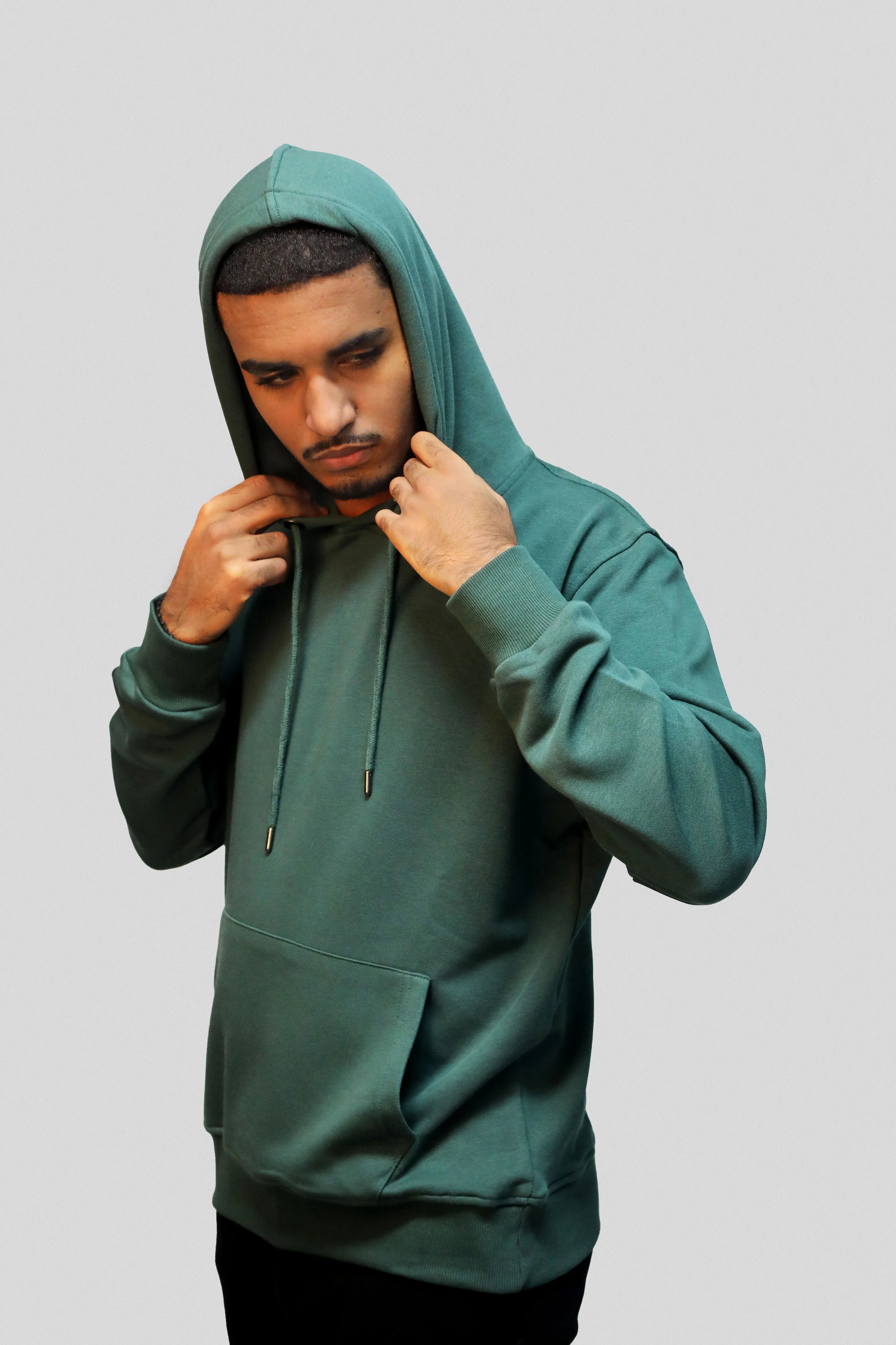 Men "Your Own Future" Designed Green Hoodie