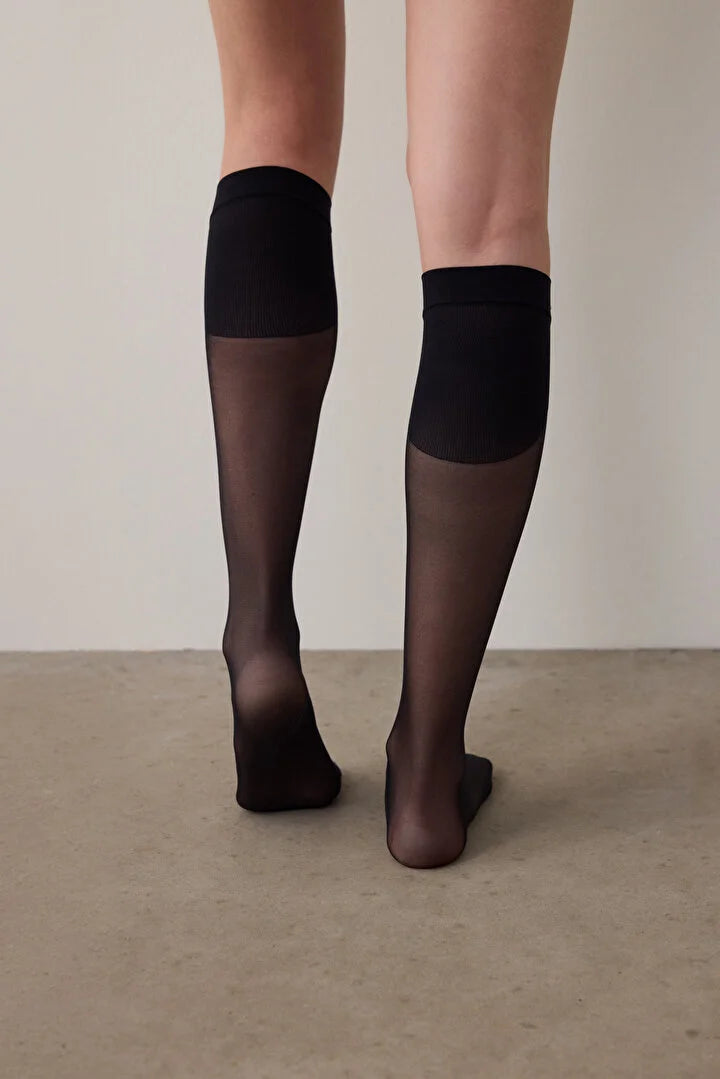 Penti Black Matte Pant Socks