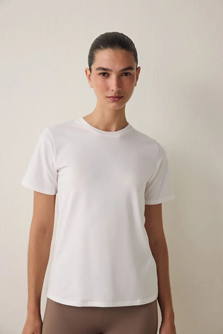 Penti Off White Basic Regular Fit T-Shirt