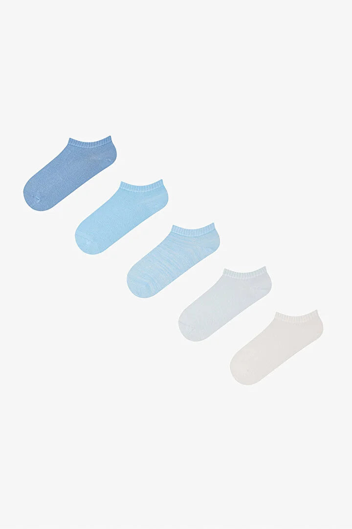 Penti 5 Pairs Seamless Toe Cotton Colorful Footie Socks