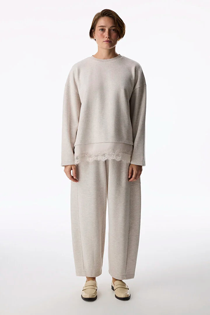 Penti Beige Melange Warm Comfort High Waist Trousers