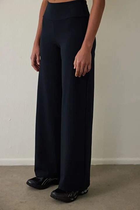 High Waist Black Wide Leg Legging