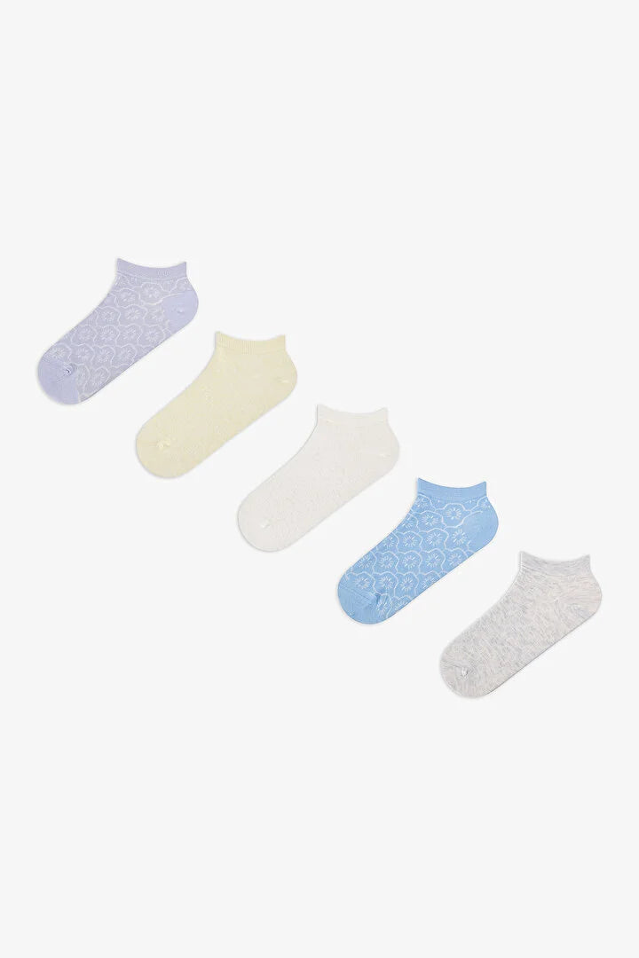 Penti Seamless Toe Cotton Colorful Footie Socks