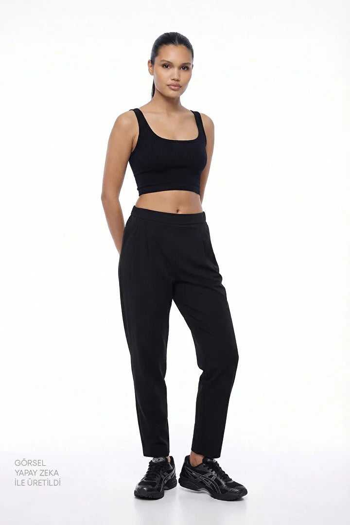 Penti Black Seamless Square Neck Crop Top