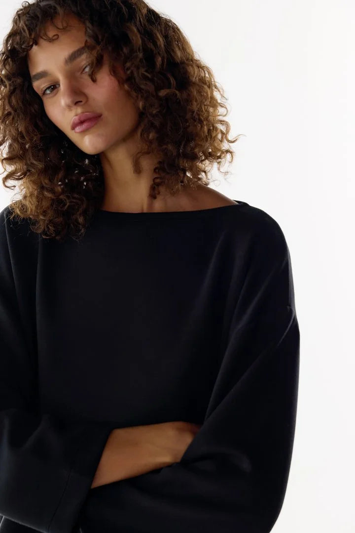 Penti Black Silky Touch Long Sleeve Long Sleeve Blouse