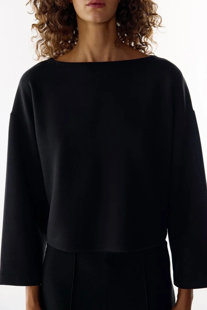 Penti Black Silky Touch Long Sleeve Long Sleeve Blouse