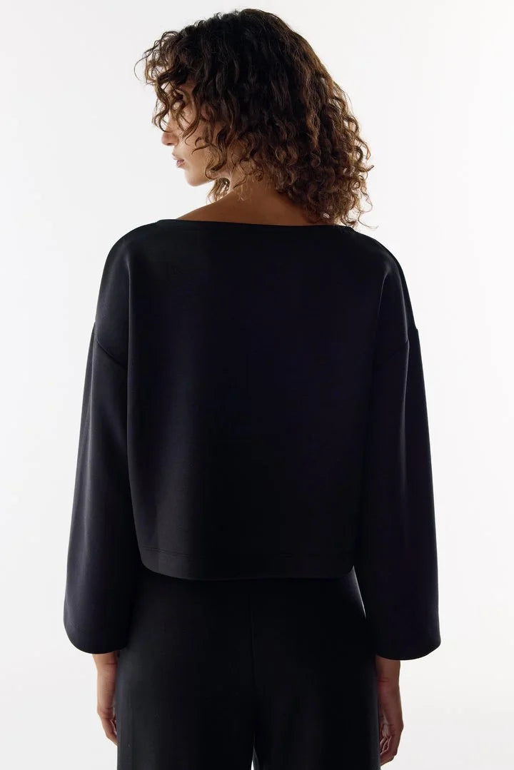 Penti Black Silky Touch Long Sleeve Long Sleeve Blouse