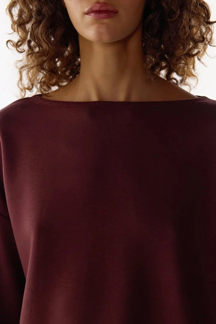 Penti Brown Silky Touch Long Sleeve Long Sleeve Blouse