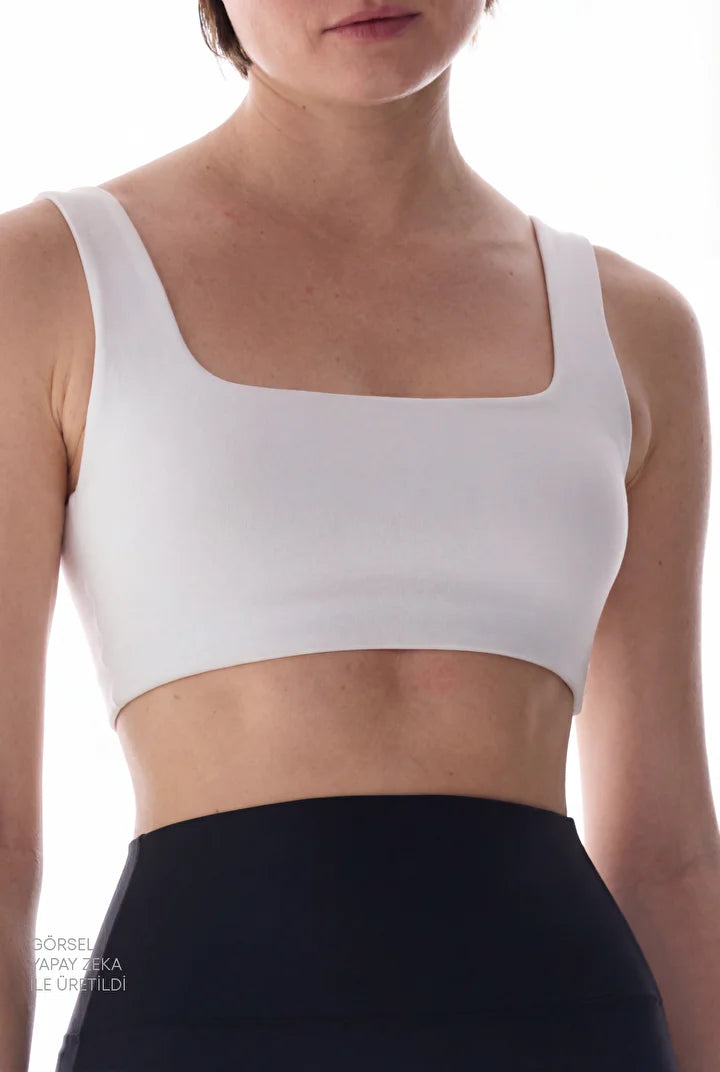 Penti White Square Neck Sports Bra