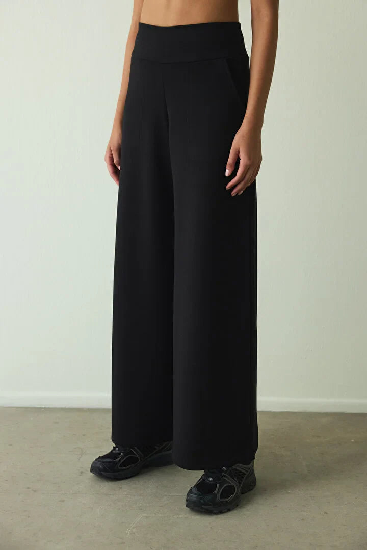 Penti Black High Elastic Waist Wide Leg Pant