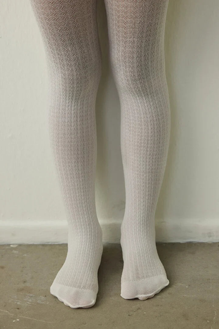 Penti Girls' Pretty 90 Denier Micro Pantyhose Marshmallow Tight