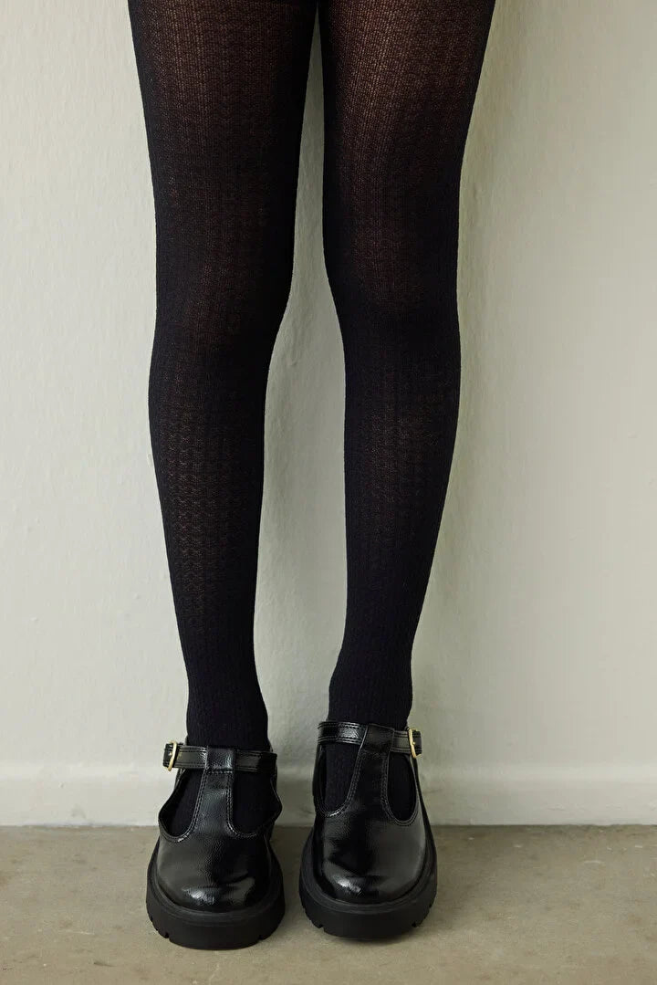 Penti Girls' Pretty 90 Denier Micro Pantyhose Black Tight