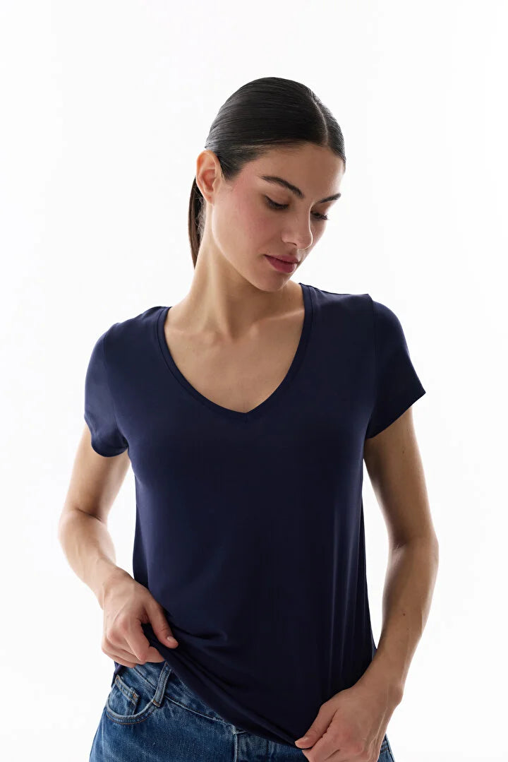 Penti Navy V-Neck T-Shirt