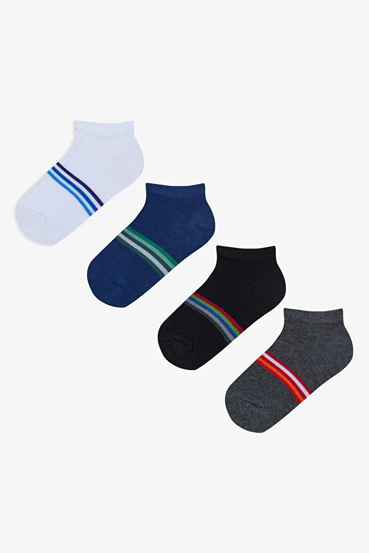 Penti Boy Bright Stripe 4-Pack Ankle Multicolored Socks